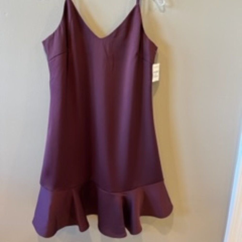 (NWT) CHELSEA28 RUFFLE SLIP MINI DRESS SZ. M - Picture 2 of 12